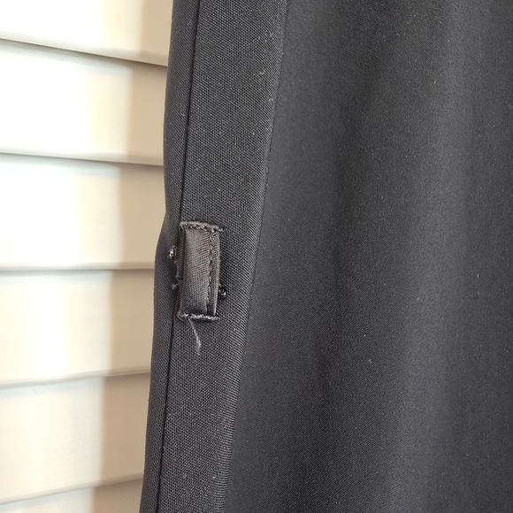 COTELAC Black V Neck Midi Sheath Dress Women's Sz Small Minimalist Career Pocket - Picture 5 of 14